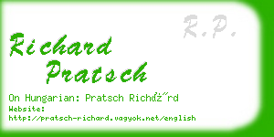 richard pratsch business card